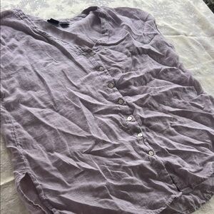 Chic Lavender Button-Up Blouse